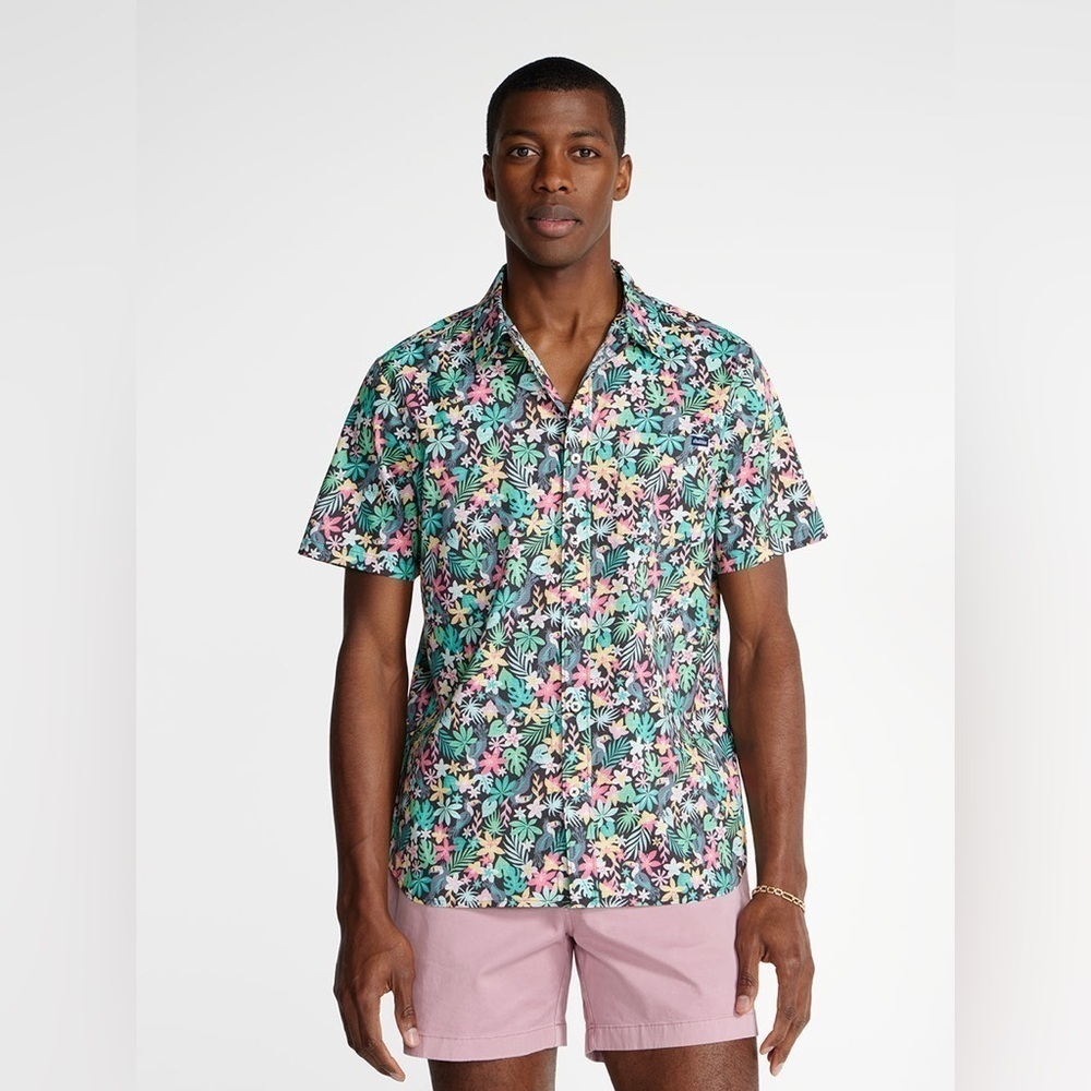 Chubbies The Bloomerang Button Down Tropical Prin… - image 1